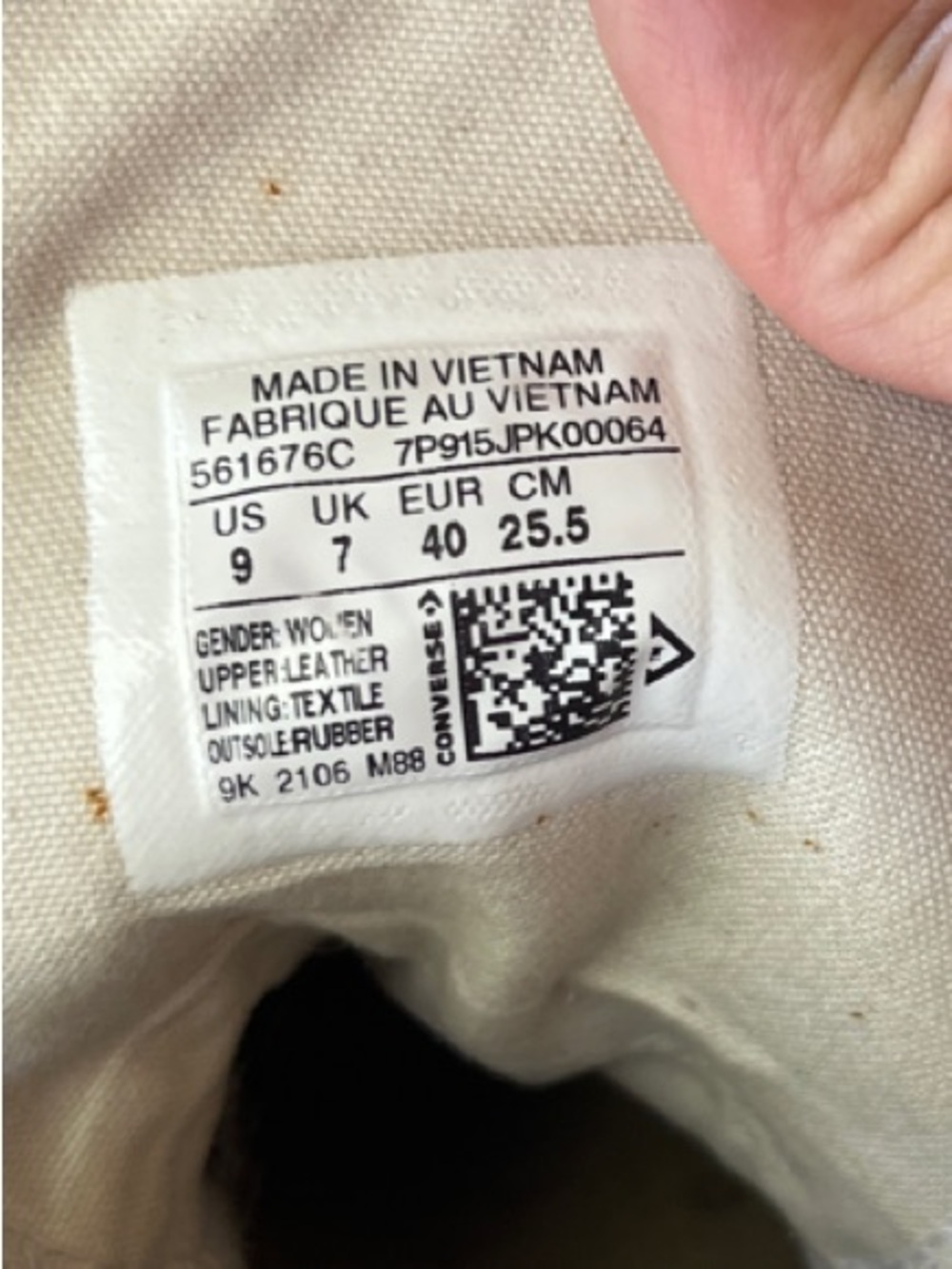 Converse White Leather High Top All Star Sneakers - Picture 6 of 8
